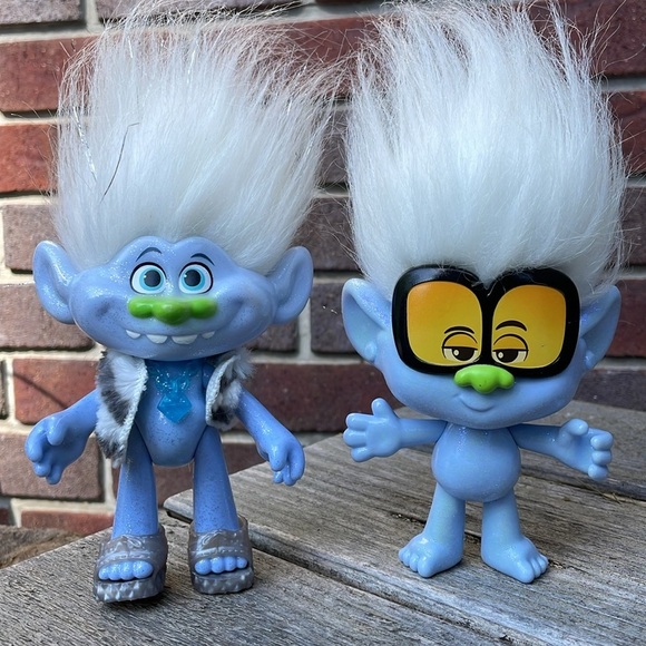 Hasbro | Tiny Diamond & Guy Diamond |Trolls | Sparkling Blue | Figurines | Movie - Picture 3 of 17
